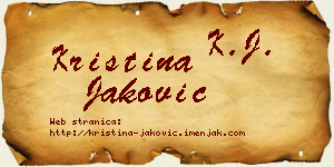 Kristina Jaković vizit kartica